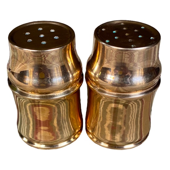 Vintage Solid Brass Salt & Pepper Shakers - Picture 6 of 6